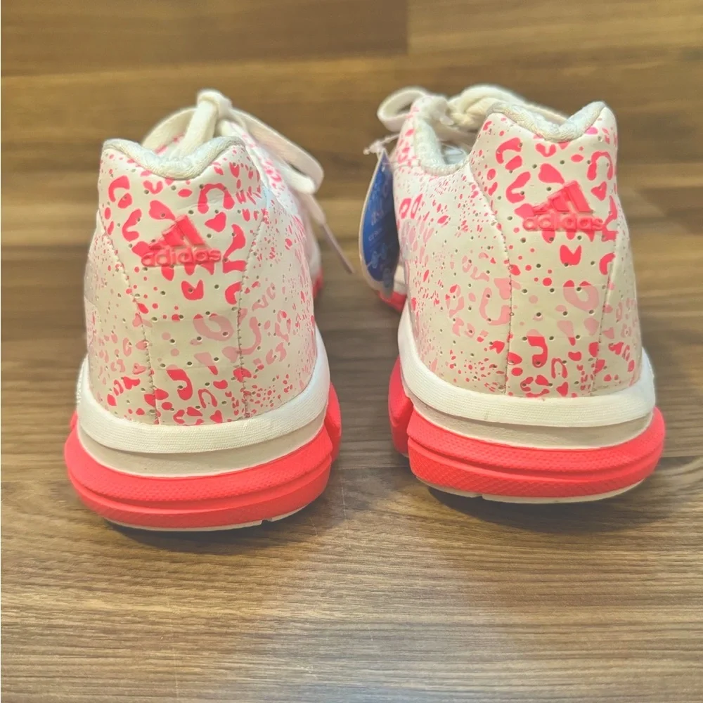 Addidas Leopard White Neon Pink Climachill Askin Tie Up Running Sneakers 7.5 NWT